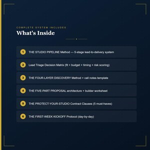 Boutique Studio Workshop Pipeline Workflow Project Operations Workbook Bundle 2026 PDF image 3