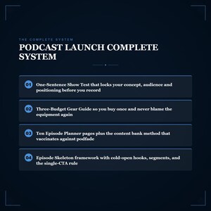 Sistema de lanzamiento de podcasts / Cuaderno de trabajo, planificador, lista de verificación (descarga digital) imagen 5