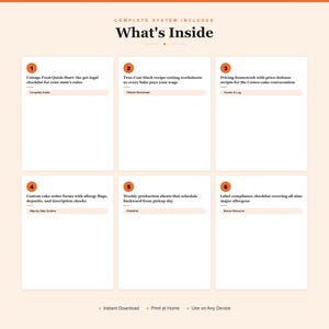 Home Bakery Order Form, Pricing Kit, Recipe Costing Worksheets (PDF Printable) image 2
