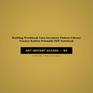 Cuaderno de tejido, inventario de hilo, biblioteca de patrones, registro, cuaderno imprimible en PDF para tejedores imagen 8