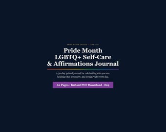 LGBTQ+ Pride Month Self-Care Affirmations Journal (Instant PDF Download)