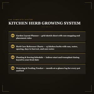 Guida alla coltivazione delle erbe aromatiche in cucina: 15 tabelle per la cura delle erbe, registro dell'irrigazione, diario del raccolto stampabile in PDF. immagine 5