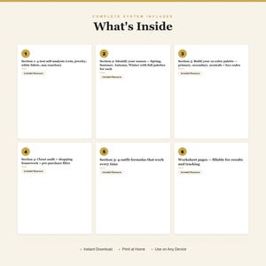 Color Analysis Personal Style Workbook Printable PDF Find Your Season Bundle image 2