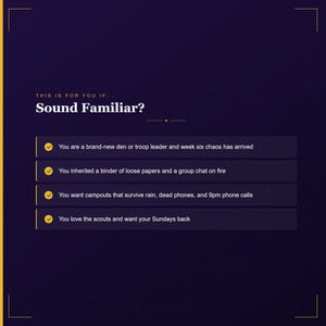 Sistema completo de coordinación para líderes scouts / Lista de la tropa / Rastreador de insignias / Planificador de reuniones para campamentos (PDF) imagen 4