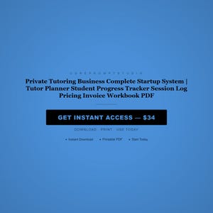 Nachhilfe Business-Startup-System | Nachhilfeplan, Fortschritt Tracker (PDF Download) Bild 8