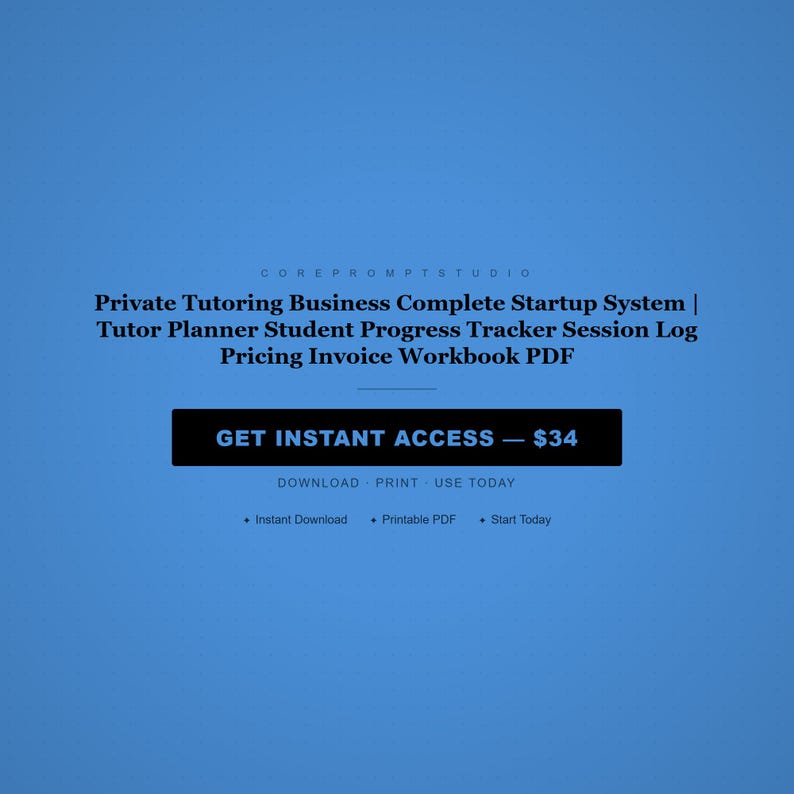 Nachhilfe Business-Startup-System | Nachhilfeplan, Fortschritt Tracker (PDF Download) Bild 8