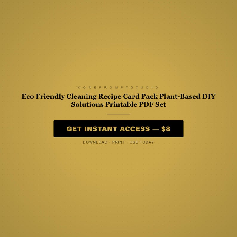 Eco Friendly Cleaning Recipe Card Pack Plant-Based DIY Solutions Printable PDF Set image 8