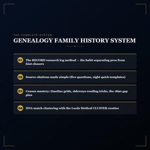 Sistema completo de investigación genealógica e historia familiar: coincidencia de ADN, registros censales, libro de trabajo del árbol genealógico en formato PDF. imagen 5
