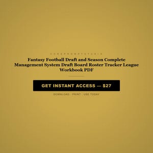 ファンタジーフットボールのドラフトボードとシーズン管理システム（PDFダウンロード） 画像 8