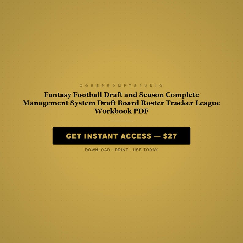 ファンタジーフットボールのドラフトボードとシーズン管理システム（PDFダウンロード） 画像 8