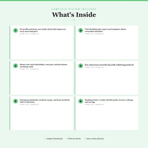 Pet Sitting Service System | Sitter Info Sheets, Visit Checklists, Rate Sheets (PDF Download) image 2