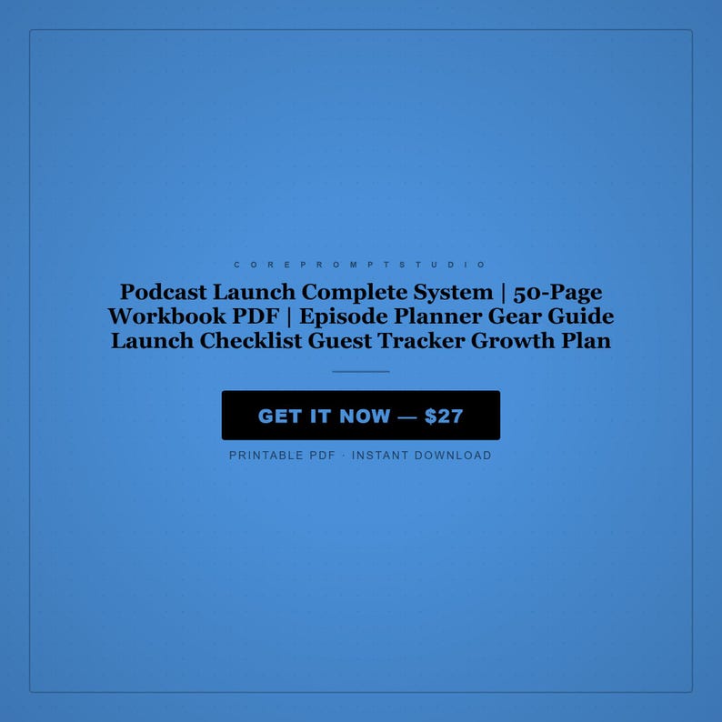 Sistema de lanzamiento de podcasts / Cuaderno de trabajo, planificador, lista de verificación (descarga digital) imagen 1