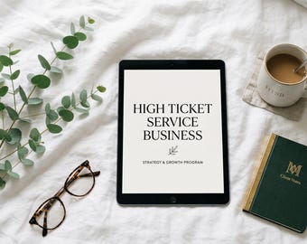 High-Ticket Service Business Workbook | Pricing, Client Attraction (Digital Download PDF)