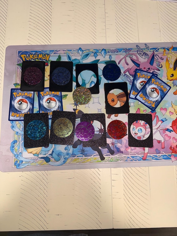 3D Printed PokéCoin Binder Holders – Set of 4 | Fits 2” Promo Coins | Matte or Shiny Finish | Compatible with Standard 9-Pocket Binder
