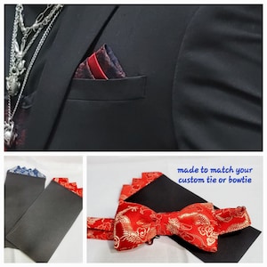 Aangepaste brokaat Pocket Square kaart