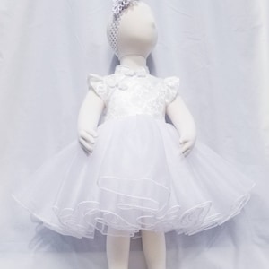 Custom Cheongsam Qipao Tutu Baptism Blessing Christening Dress