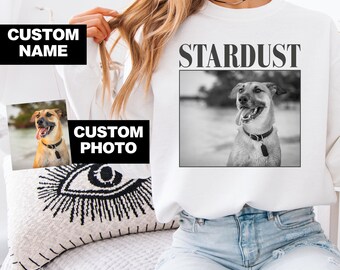 Custom Pet Name and Photo Sweatshirt: Personalized Image, Custom Hoodie, Pet Lover Outfit