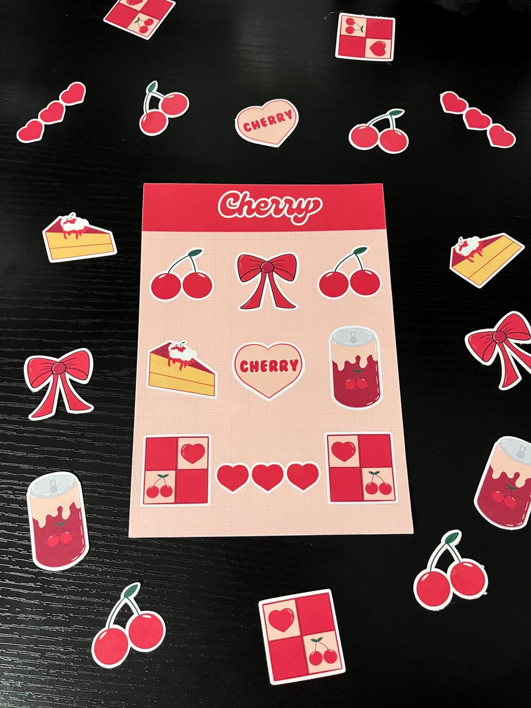 Cherry Sticker Sheet - Etsy