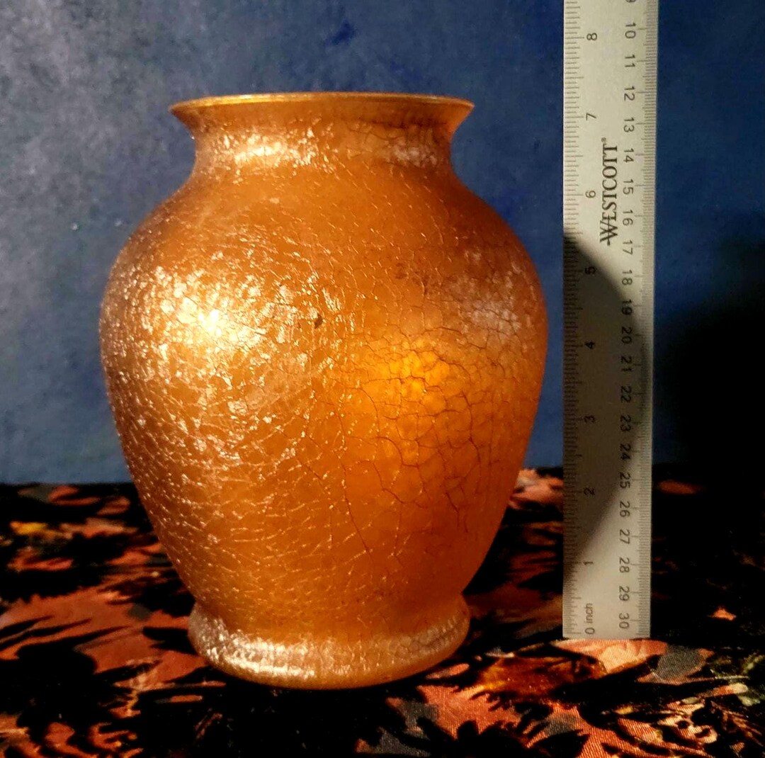 Skin, Light, and Surface—crackled Amber Vessel - Etsy