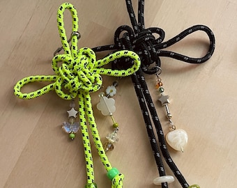 Reflective Glow in the Dark Chinese Knot Keychain Bag Charm