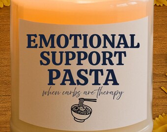 Vela de pasta para apoyo emocional: un regalo divertido y reconfortante.