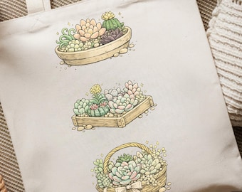 Suculentas para amantes de la jardinería PNG / Estilo cottagecore y pasatiempos de abuela Diseño digital para amantes de la jardinería