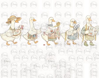 Costura Silly Goose PNG Cita de costura vintage PNG Costurera PNG Diseño de camisa para amante de la costura Clipart