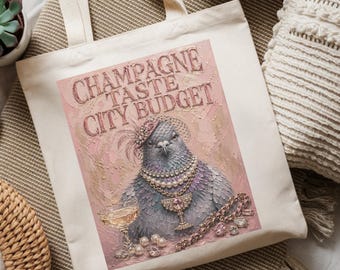 Paloma urbana con estilo y presupuesto ajustado PNG / Diseño de meme animal sarcástico para camisetas / Humor animal elegante y de clase alta