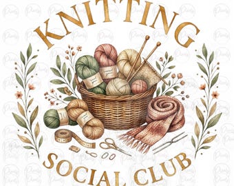 Camiseta del Club Social de Tejedores, Regalo para Tejedores, Camiseta para Amantes del Hilo, Camiseta de Artes Textiles, Camiseta Cottagecore de Tejeduría Grandmillennial / + PNG de Bonus Gratis