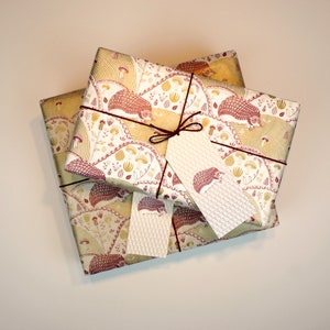 Hedgehog and Pinecones Gift Tags