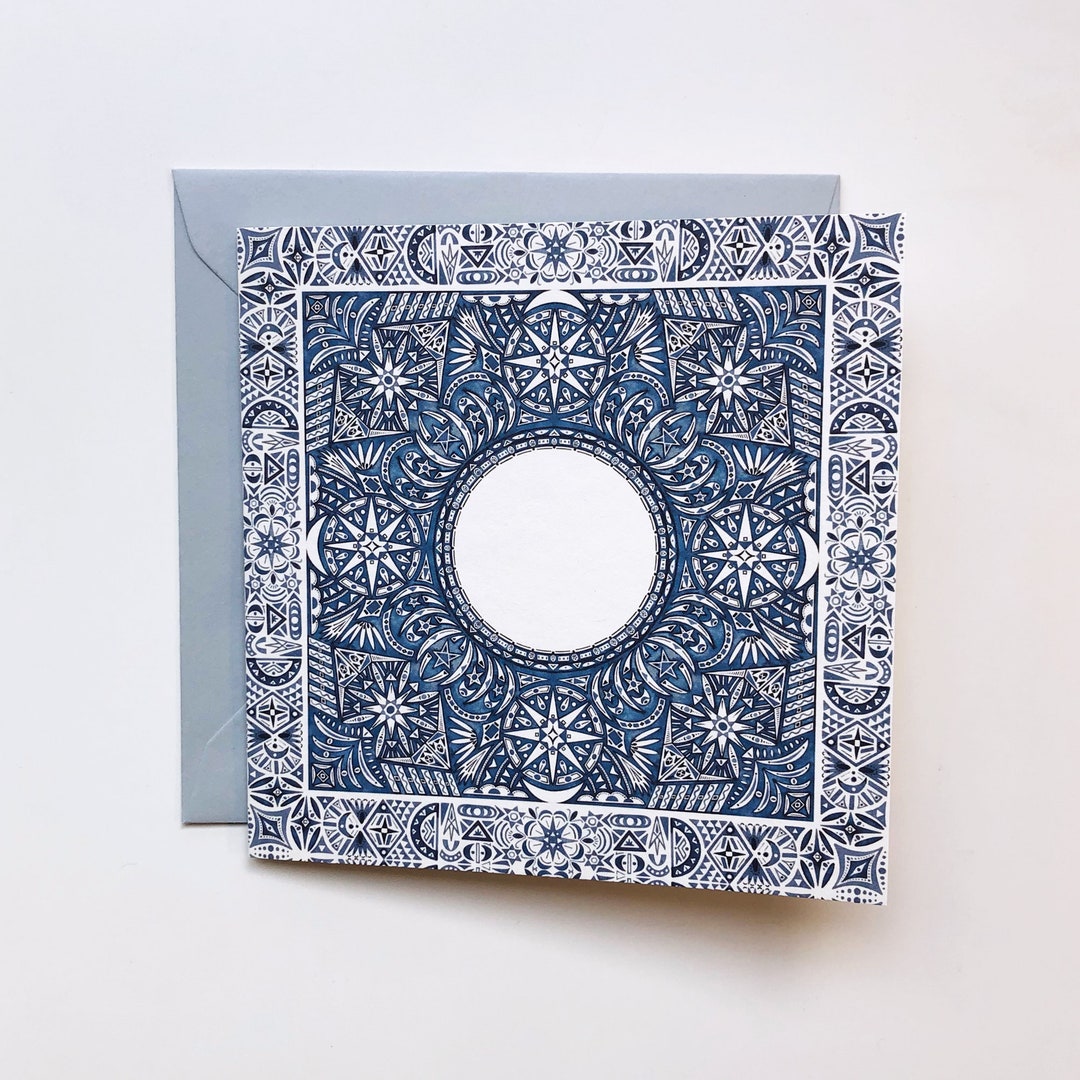 Greeting Card - Full Moon - Etsy