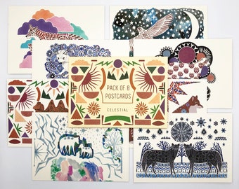 Pack of 8 Postcards - Celestial