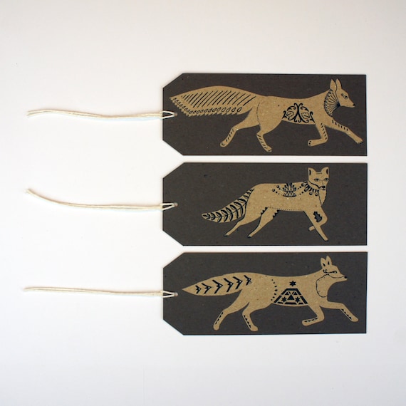 Stargazer Fox Gift Tags