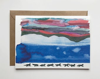 Foxes Along the Tide Card