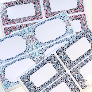 Etiquetas de endereço estampadas - Conjunto de 20