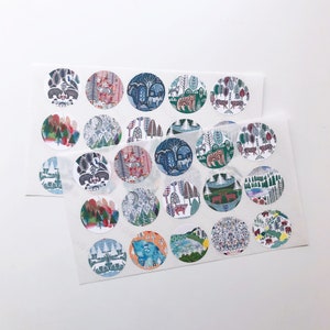 Wald Sticker - 35 mm Bild 1