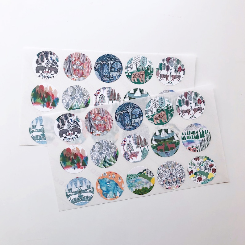 Wald Sticker - 35 mm Bild 1