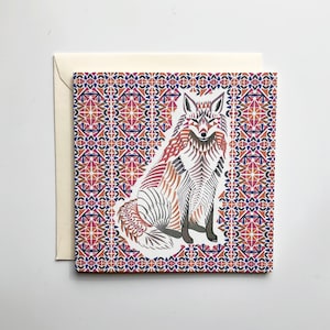 Fox Geometric Mini Card