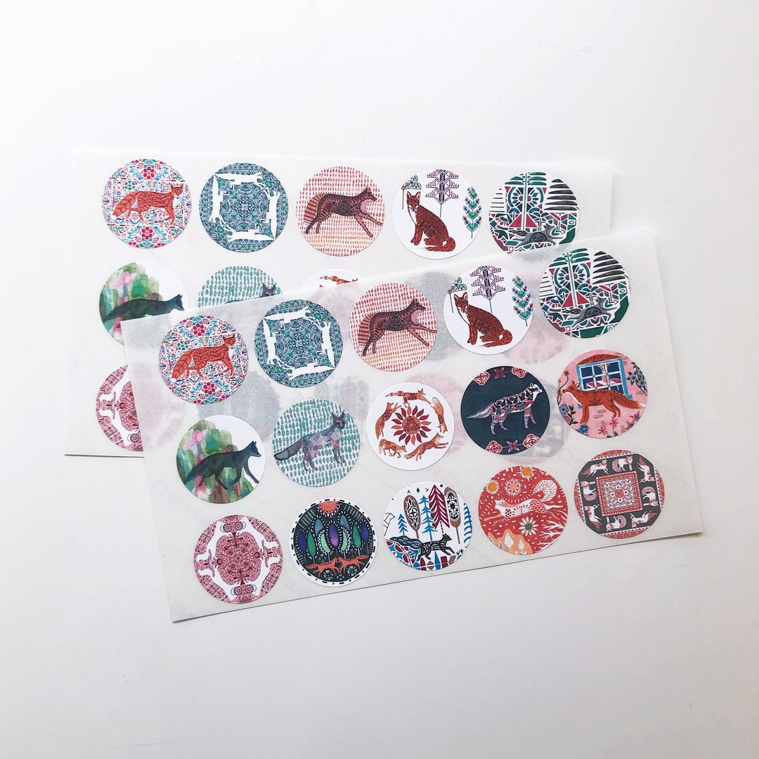 Foxing Sticker Set of Fox Stickers - 35mm - Etsy Australia