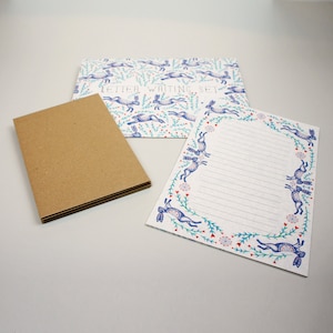 Set per la scrittura di lettere - Lepri danzanti