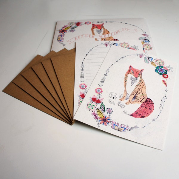 Letter Writing Set - Be Leaf Fox Design