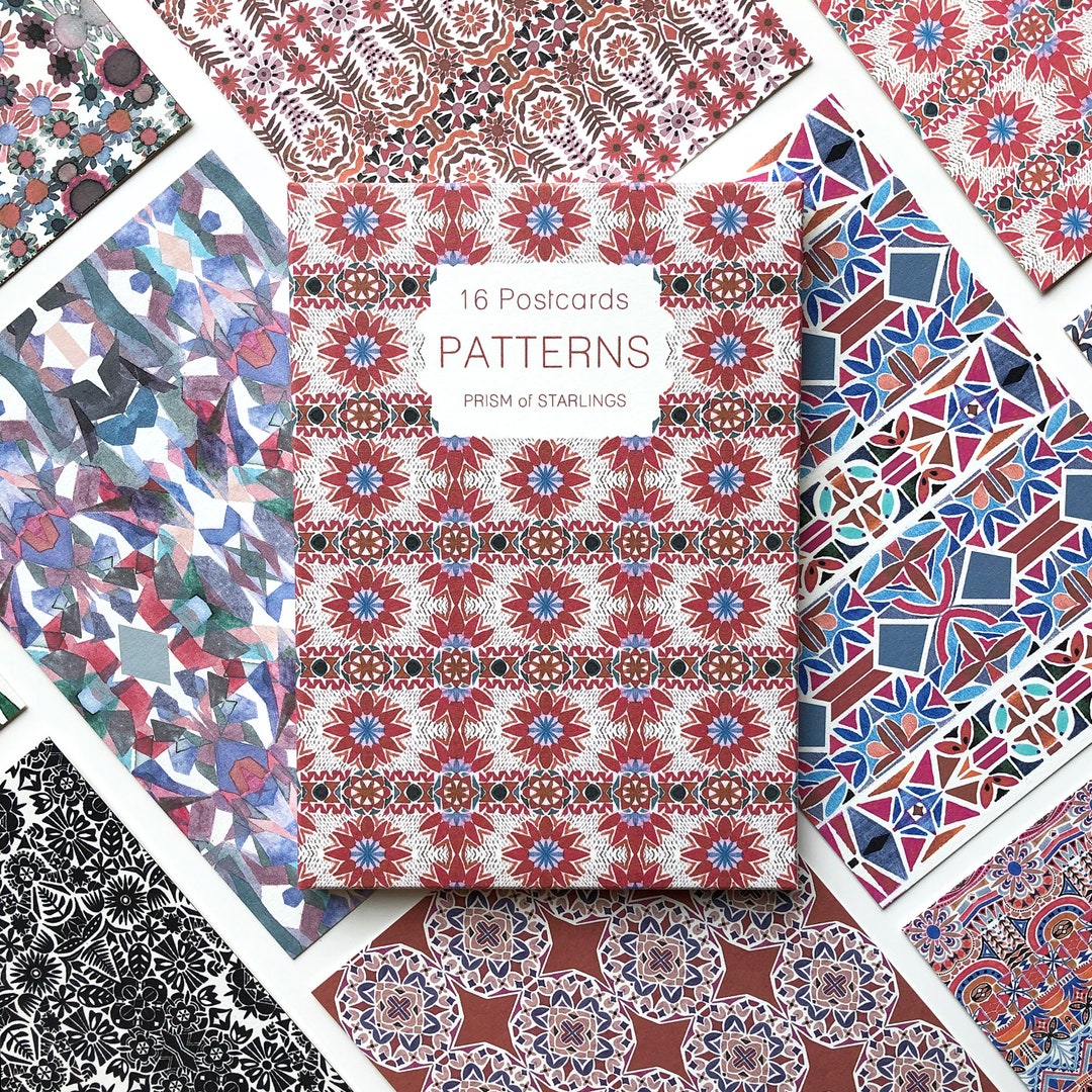 Postcard Color Patterns Patterns Postcards - Etsy