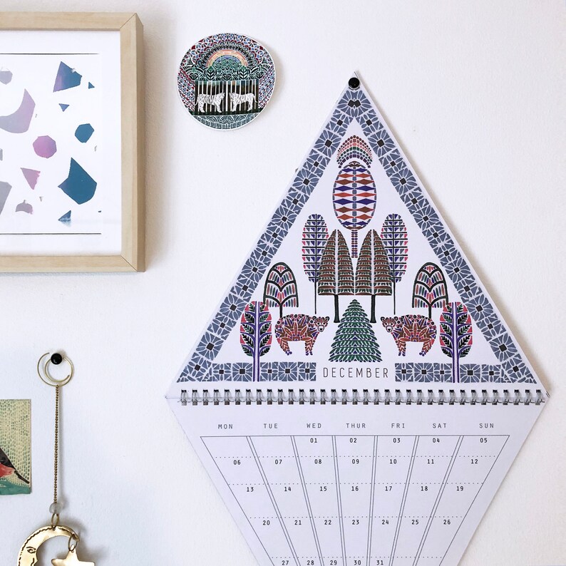 2021 Triangle Wall Calendar Etsy