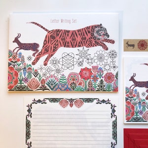 Ensemble d’écriture de lettres - Tigre et antilope