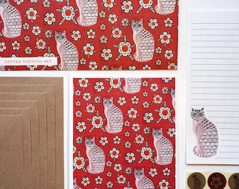 Set per scrivere lettere - Il mondo tranquillo dei gatti
