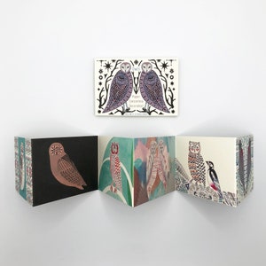 Mini Concertina Book Owls image 1
