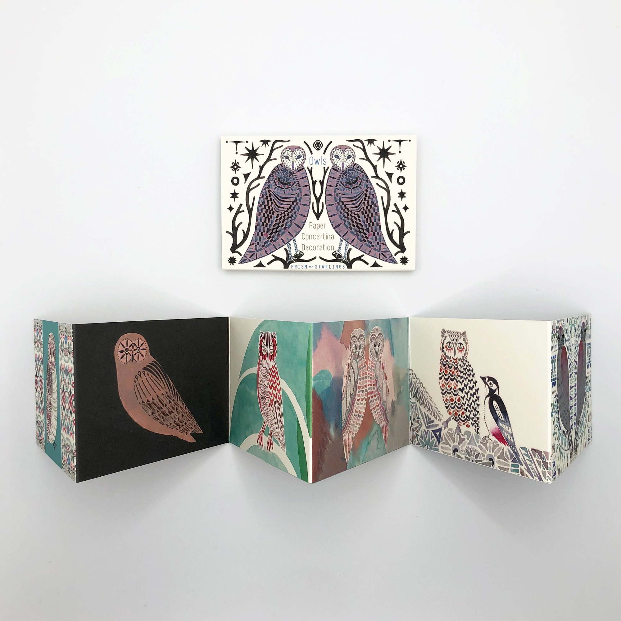 Mini Concertina Book - Owls - Etsy