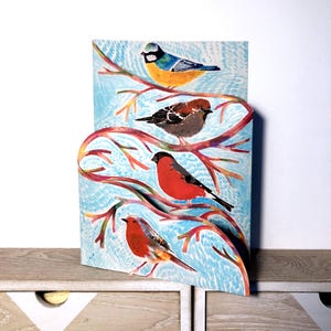 Branche d'oiseaux Carte de vœux