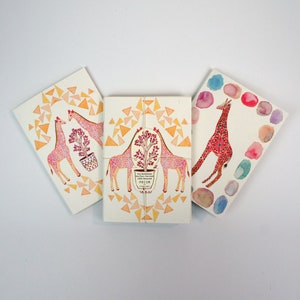Set of Two Mini Notebooks - Giraffe Design
