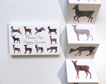 Miniature Paper Hanging Decoration ~ Deer